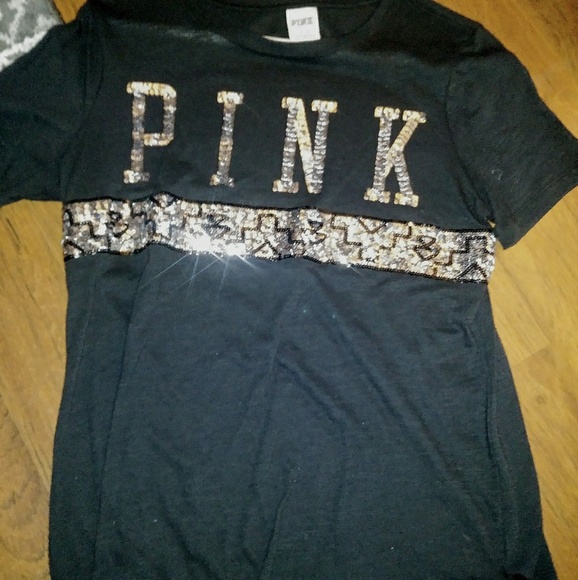 Pink victorias secret cap sleeve tee sz lg - Picture 3 of 3